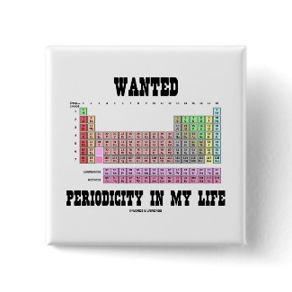 Wanted Periodicity In My Life (Periodic Table) button