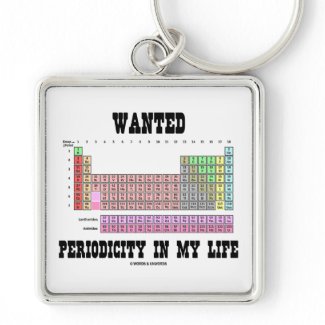 Wanted Periodicity In My Life (Periodic Table) keychain
