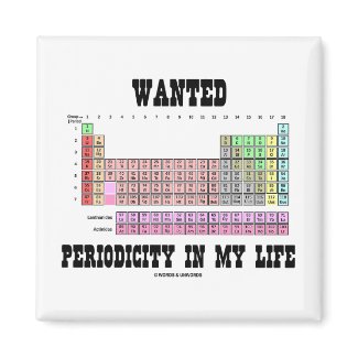 Wanted Periodicity In My Life (Periodic Table) magnet