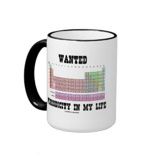 Wanted Periodicity In My Life (Periodic Table) mug