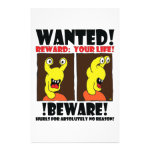WANTED POSTER #1 STATIONERY PAPER WANTED POSTER #1 STATIONERY PAPER