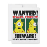 WANTED POSTER #3 PERSONALIZED INVITATION