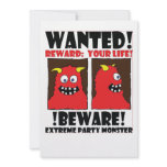 WANTED POSTER #5 PERSONALIZED ANNOUNCEMENT