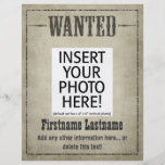 WANTED POSTER as a Custom Flyer