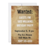 Wanted Poster Birthday Invitation