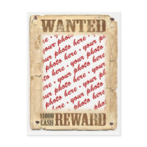 Wanted Poster Frame postcards