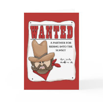 Wanted Poster Invitation Card
