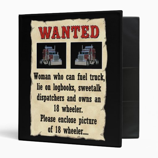 you ll love this cool truckers binder in black with a humorous trucker ...