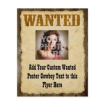 Wanted Poster Old-Time Photo Flyers