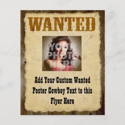 Wanted Poster OldTime Photo Flyers by cutencomfy