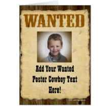 Wanted Poster Old-Time Photo Greeting Cards