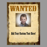 Wanted Poster Old-Time Photo Personalized Invitation