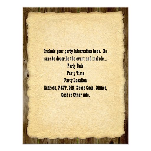 Wanted Poster Old-Time Photo Personalized Invitation