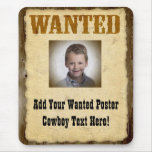 Wanted Poster Old-Time Photo Mouse Pad