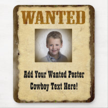 Wanted Poster Old-Time Photo Mouse Pad