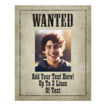 WANTED POSTER template posters