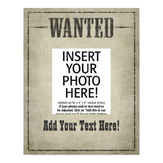 WANTED POSTER template
