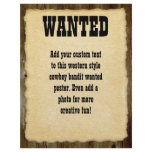 Wanted Poster, Vintage Picture Frame Customized Letterhead