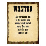 Wanted Poster, Vintage Picture Frame letterhead
