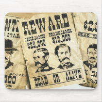 WANTED POSTERS  MOUSE PAD mousepads