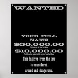 WANTED PRINT