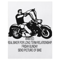 Wanted Real Biker For Long Term Relationship flyers