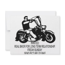 Wanted Real Biker For Long Term Relationship invitations by Mustang_Lady Wanted Real Biker For Long Term Relationship invitations