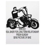 Wanted Real Biker For Long Term Relationship Customized Letterhead