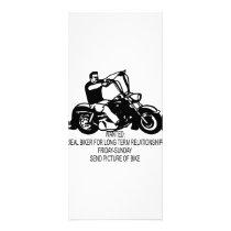 Wanted Real Biker For Long Term Relationship rack cards