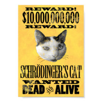 WANTED: SCHRODINGER'S CAT poster posters by Cubist WANTED: SCHRODINGER'S CAT poster posters