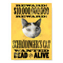 WANTED: SCHRODINGER'S CAT poster posters by Cubist WANTED: SCHRODINGER'S CAT poster posters