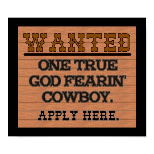 WANTED SIGN print