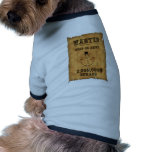 Wanted snow man doggie tshirt