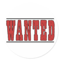 Wanted Sticker