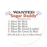Wanted - Sugar Daddy stickers