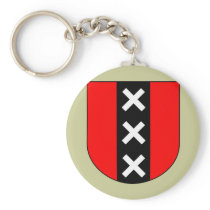 Wapen Amsterdam, Netherlands Keychain