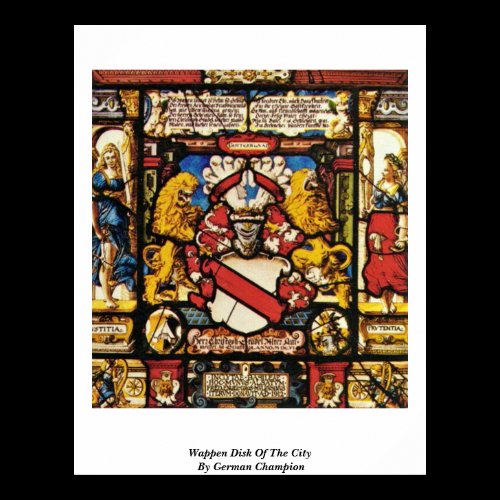 Wappen Disk Of The City By German Champion Print
