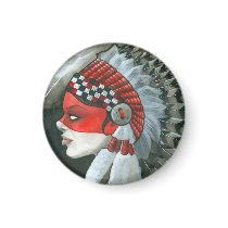 "War Bonnet" Fridge Magnets