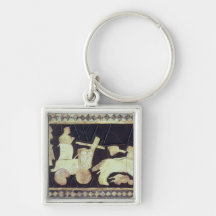 War chariot pulled by two horses, 2800-2300 BC Keychain