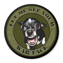 War Face Refrigerator Magnet