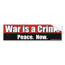 War is a crime bumper stickers by irregulargoods War is a crime bumper stickers