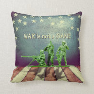 WAR is Not a Game Stars and Stripes Pillow