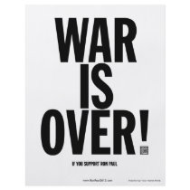 War Is Over Ron Paul Flyer