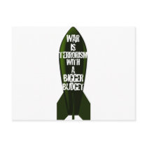 War Is Stupid postcards