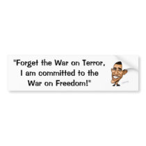War on Freedom bumper stickers by No_Obot War on Freedom bumper stickers