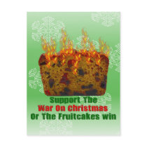 War On Fruitcakes Postcard