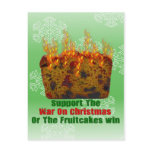 War On Fruitcakes Postcard