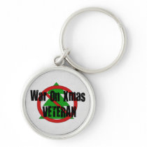 War on Xmas Veteran Keychain