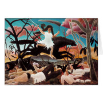 War or the Ride of Discord, Henri Rousseau Greeting Cards