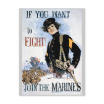 War Poster Postcards, World War I Marines by golden_oldies War Poster Postcards, World War I Marines